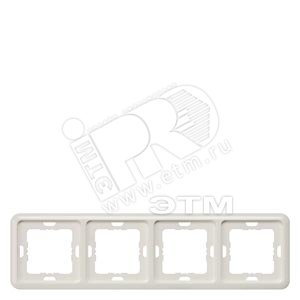 5TG1774 DELTA PROFIL СЕРЕБРЯНЫЙ РАМКА 4-МЕСТНАЯ 293X80MM - SIEMENS