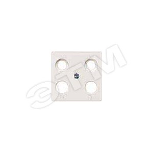 5TG2565 DELTA I-SYSTEM ТИТАНОВО-БЕЛЫЙ КРЫШКА РОЗЕТКИ ДЛЯ 2XSAT 1XTV 1XRF 55X55MM 4 ОТВЕРСТИЯ