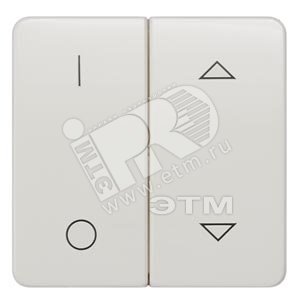 5TG7813 DELTA PROFIL ТИТАНОВО-БЕЛЫЙ ВЫКЛЮЧАТЕЛЬ 2 КЛАВИШИ С O/I И   ВВЕРХ/ВНИЗ   СИМВОЛАМИ