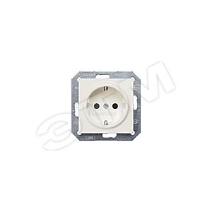 DELTA I-SYSTEM Розетка SCHUKO 10A DC/16А AC 250В с заземлением механизм алюминиевый металлик (5UB1934)