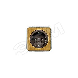 DELTA NATUR ТЕМНЫЙ ДУБ РОЗЕТКА SCHUKO 16A AC 250В C ЗАЩИТНЫМ КОНТАКТОМ C БЕЗРЕЗЬБОВЫМИ КОНТАКТНЫМИ ЗАЖИМАМИ ЭЛ.-МЕХ.ЧАСТЬ - SIEMENS