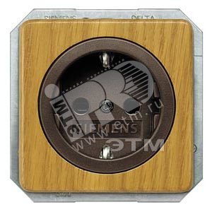DELTA NATURE СВЕТЛЫЙ ДУБ КРЫШКА РОЗЕТКИ БЕЗ ВСТАВКИ С ДОП. ЗАЩИТОЙ ОТ ПОРАЖЕНИЯ 62X62 MM (5UH1230) - SIEMENS