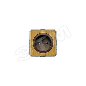 DELTA NATUR СВЕТЛЫЙ ДУБ РОЗЕТКА SCHUKO 16A AC 250В  C ЗАЩИТНЫМ КОНТАКТОМ  C БЕЗРЕЗЬБОВЫМИ КОНТАКТНЫМИ ЗАЖИМАМИ ЭЛ.-МЕХ.ЧАСТЬ - SIEMENS