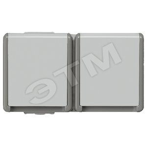 5UB4722 DELTA FLACHE РОЗЕТКА SCHUKO 2-МЕСТНАЯ С КРЫШКАМИ 10A DC/16А AC 250В IP44 ГОРИЗОНТАЛЬНОГО РАС - SIEMENS