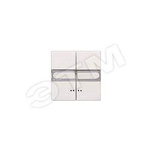 5TG7157-1 DELTA STYLE КЛАВИША ДВОЙНАЯ С ОКНОМ LABEL ПЛАТИНОВЫЙ МЕТАЛЛИК - SIEMENS