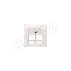 5TG1208 DELTA I-SYSTEM ЭЛЕКТРИЧЕСКИЙ БЕЛЫЙ КРЫШКА СИСТЕМНОЙ РОЗЕТКИ CAT. 3 2X8-ПОЛЮС. 55X55MM - SIEMENS