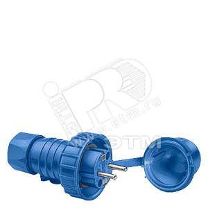 5UH1150 DELTA FLACHE СИНИЙ ВИЛКА SCHUKO 10А 250В IP68 С ЗАЩИТНОЙ КРЫШКОЙ - SIEMENS