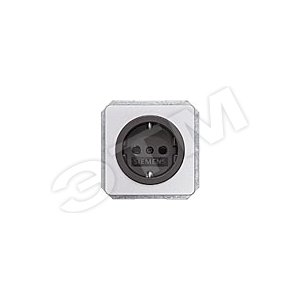 DELTA PROFIL СЕРЕБРЯНЫЙ РОЗЕТКА SCHUKO 10/16А 250В ЧЕРНОЕ ГНЕЗДО ЭЛ.-МЕХАНИЧ. ЧАСТЬ - SIEMENS