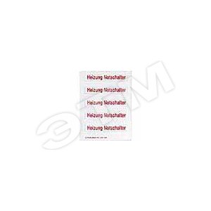 DELTA PROFIL СМЕННЫЕ ТАБЛИЧКИ   HEATING EMERGENCY   ДЛЯ ВЫКЛЮЧАТЕЛЕЙ (1КОМПЛ=5ШТ) - SIEMENS