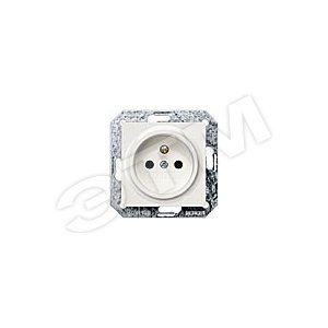 DELTA I-SYSTEM Розетка SCHUKO 10A DC/16А AC 250В с заземлением механизм алюминиевый металлик (5UB1938)