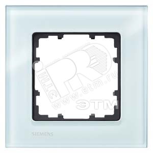 5TG1201-0 DELTA MIRO РАМКА 1-МЕСТНАЯ ИЗ СТЕКЛА 90Х90ММ БЕЗ ЛОГО SIEMENS - SIEMENS