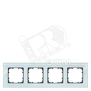 5TG1204-0 DELTA MIRO РАМКА 4-МЕСТНАЯ ИЗ СТЕКЛА 303Х90ММ БЕЗ ЛОГО SIEMENS - SIEMENS