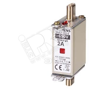 3NA7814-6 Вставка плавкая низковольтная GL/GG с неизолированным выступами и центральным индикатором - SIEMENS