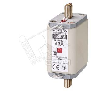 3NA6817-6 Вставка плавкая низковольтная GL/GG с изолированным выступами и центральным индикатором ти - SIEMENS