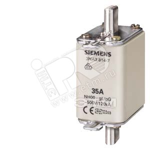 Вставка плавкая GL/GG с неизолированными выступами для монтажа/демонтажа типоразмер 00 63A 500В