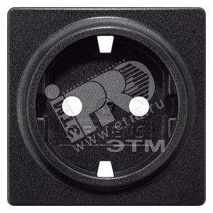 5UH1082 DELTA I-SYSTEM, ЧЕРНЫЙ МЕТАЛЛИК РОЗЕТКА SCHUKO С КРЫШКОЙ 55X55MM