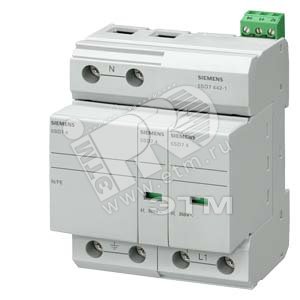Ограничитель перенапряжений комбинированный тип 1+2 категория B+C 4п (5SD7444-1) - SIEMENS