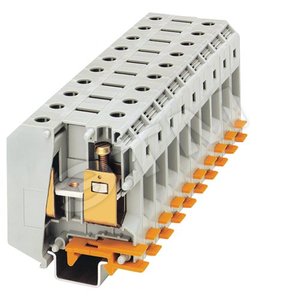 Клемма винтовая 35-95мм.кв AWG 2-4/0 ширина 25мм синяя