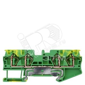 8WH2004-0CG07 КЛЕММА РЕ ПРУЖИННОЕ ПОДСОЕДИНЕНИЕ, 4 ПОДСОЕДИНЕНИЯ: 0.5 - 4 MM2, ШИРИНА: 6,2. MM, ЗЕЛЕ - SIEMENS