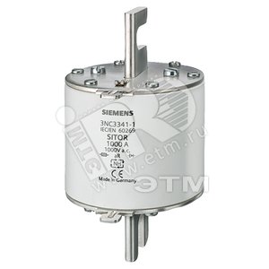 Вставка плавкая SITOR 630A AR 1250V AC MBC=6XIN ТР 3 с ножевыми контактами - SIEMENS