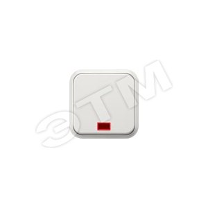 DELTA AREA 20 КОНТРОЛЬНЫЙ ВЫКЛЮЧАТЕЛЬ С ПОДСВЕТКОЙ (ЛАМПА НАКАЛИВАНИЯ) ДЛЯ ОТКРЫТОЙ ПРОВОДКИ IP20, ТИТАНОВОБЕЛЫЙ ГАБАРИТНЫЕ РАЗМЕРЫ 65X65X32MM - SIEMENS