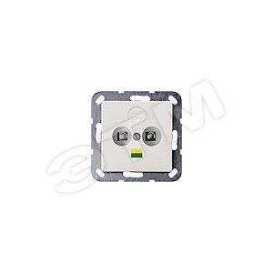 DELTA I-SYSTEM ЭЛЕКТРИЧЕСКИЙ БЕЛЫЙ КРЫШКА ДЛЯ 2-МЕСТНОЙ КОАКСИАЛЬНОЙ РОЗЕТКИ 55X55MM - SIEMENS