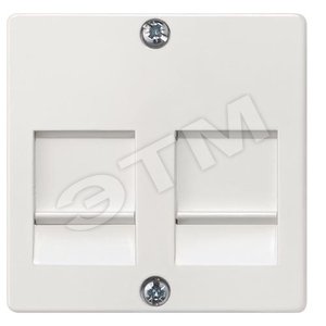 ОПОРНАЯ ПАНЕЛЬ ЧЕРНАЯ ДЛЯ УСТАНОВКИ 2 JACK/PLUG РАЗЪЕМОВ