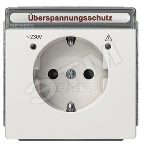 5UB1858 DELTA STYLE ТИТАНОВО-БЕЛЫЙ РОЗЕТКА SCHUKO 10A DC/16А AC 250В С ЗАЩИТНЫМ КОНТАКТОМ C ЗАЩИТНЫМ