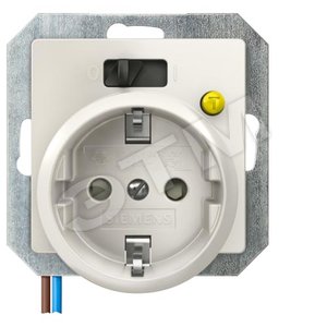 DELTA I-SYSTEM РОЗЕТКА С УЗО АЛЮМИНИЕВЫЙ МЕТАЛЛИК - SIEMENS