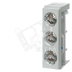 5SF6020 SR-60 DIAZED ОСНОВАНИЕ ПЛАВКОЙ ВСТАВКИ DII/25A, AC DC 500V 3-ПОЛЮСНЫЙ ДЛЯ SR-60 ШИНЫ 5/10ММ - SIEMENS