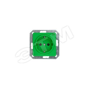 I-SYSTEM SCHUKO SOCKET OUTLET W. INCREASED TOUCH PROTECTION WITH LABELING SV GREEN, 55MM X 55MM - SIEMENS