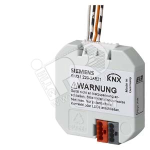 5WG12202AB21 Двоичный вход/выход UP 220/21, (клавишный интерфейс), произвольного монтажа, 2 входа/2 выхода на светодиоды, 38х43х18 мм, сигнальные концы до 10 м (5WG12202AB21) - SIEMENS