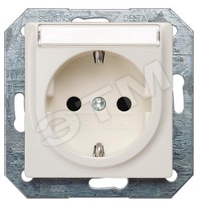 5UB1523 I-SYSTEM SCHUKO SOCKET OUTLET W. INCREASED TOUCH PROTECTION W. LABELING FIELD TITANIUM WHITE - SIEMENS