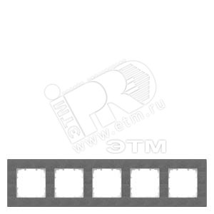 5TG1115-2 DELTA MIRO ЧЕРНЫЙ МЕТАЛЛИК РАМКА 5-МЕСТНАЯ - SIEMENS
