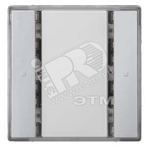 5WG12212DB32 Выключатель кнопочный UP 221/2, single, without status LED, neutral, i-system, aluminum metallic (5WG12212DB32) - SIEMENS
