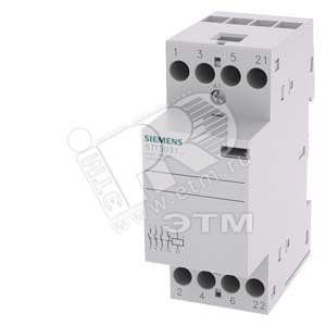 INSTA Контактор 3NO 1NC для AC 230/400V 25A катушка AC/DC24V