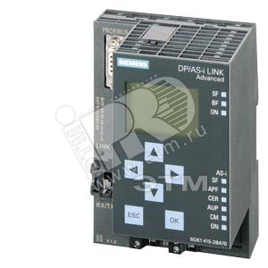SIMATIC NET, ИНТЕРФЕЙСНЫЙ МОДУЛЬ DP/AS-I СЕТЕВОЕ ПРЕОБРАЗОВАНИЕ МЕЖДУ PROFIBUS DP /AS-ИНТЕРФЕЙСОМ С MASTER-ПРОФИЛЕМ M3,M4 В СООТВ. РАСШИРЕННОЙ СПЕЦИФИКАЦИИ AS-I ВЕРСИИ 3.0 ДЛЯ ИНТЕГРАЦИИ В PROFIBUS DP ОДИНОЧНЫЙ МАСТЕР С ДИСПЛЕЕМ СТЕПЕНЬ ЗАЩИТЫ I - SIEMENS