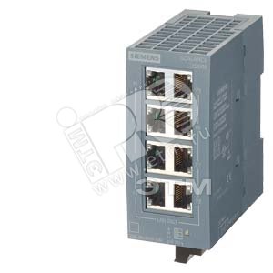 SCALANCE XB008 НЕУПРАВЛЯЕМЫЙ КОММУТАТОР INDUSTRIAL ETHERNET ДЛЯ 10/100МБИТ/С С 8 X 10/100МБИТ/С ПОРТАМИ ДЛЯ ВИТОЙ ПАРЫ С РАЗЪЁМАМИ RJ45 ДЛЯ СОЗДАНИЯ НЕБОЛЬШИХ СЕТЕЙ С ТОПОЛОГИЕЙ «ЗВЕЗДА» И «ЛИНИЯ», СВЕТОДИОДНАЯ ДИАГНОСТИКА, СТЕПЕНЬ ЗАЩИТЫ IP20, - SIEMENS