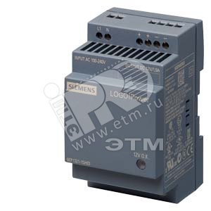 LOGO!POWER 12V Блок питания стабилизированный вход: 100-240В AC выход: =5В/1.9A - SIEMENS