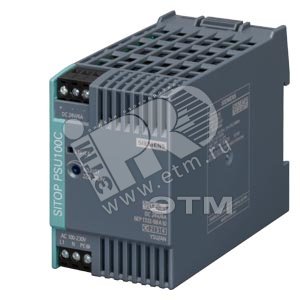 SITOP PSU100C 24 V/4 A СТАБИЛИЗИРОВАННЫЙ БЛОК ПИТАНИЯ, ВХОД: ~120-230 В, ВЫХОД: =24 В/4 A - SIEMENS