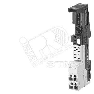 SIMATIC DP, ТЕРМИНАЛЬНЫЙ МОДУЛЬ TM-P15N23-A0 ДЛЯ ET 200S, ДЛЯ УСТАНОВКИ МОДУЛЯ ПИТАНИЯ ШИРИНОЙ 15MM, ТЕХНОЛОГИЯ FAST CONNECT, 2X3 КОНТАКТНЫХ ТОЧКИ, С КОНТАКТАМИ ДЛЯ ПОДКЛЮЧЕНИЯ К AUX1, ТОРЦЕВОЙ УЧАСТОК ШИНЫ AUX1 - SIEMENS