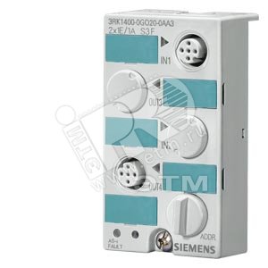 AS-ИНТЕРФЕЙС КОМПАКТНЫЙ МОДУЛЬ K45 ЦИФР., 2X 1E/1A, IP67 2 X 1 ВХОД/ВЫХОД 2 X M12-ГНЕЗДА СУММАРНЫЙ ТОК ДЛЯ ВХОДОВ И ВЫХОДОВ MAX. 200 MA ПИТАНИЕ ТОЛЬКО ПО ЖЕЛТОМУ КАБЕЛЮ. МОНТ.ПЛ. 3RK1901-2EA00 ИЛИ 3RK1901-2DA00 ЗАКАЗЫВАЕТСЯ ОТДЕЛЬНО - SIEMENS
