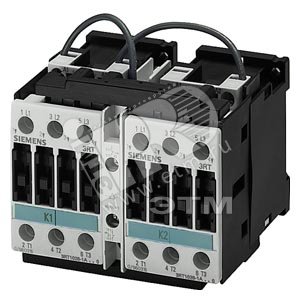 РЕВЕРСИВНАЯ КОМБИНАЦИЯ КОНТАКТОРОВ 3PH, 7.5 КВТ/400V, ТИПОРАЗМЕР S0, 48 V DC, WITH ВСПОМОГАТЕЛЬНЫЙ SWITCH 2 X 2НО + 2НЗ, WITH VARISTOR - SIEMENS