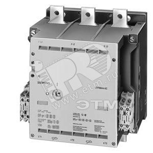 КОНТАКТОР ТИПОРАЗМЕР14, 3-ПОЛ., AC-3, 335КВТ, 400/380V (690V) ВСПОМОГАТЕЛЬНЫЙ SWITCH 44 (4НО+4НЗ) AC OPERATION 500...600V AC 50/60ГЦ W/O ОГРАНИЧИТЕЛЬ ПЕРЕНАПРЯЖЕНИЯ IN СИЛОВАЯ ЦЕПЬ - SIEMENS