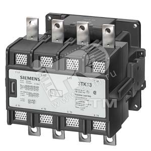 Контактор AC-1 4п 800А 4НO дополнительные контакты 2НО+2НЗ катушка AC 230V 50Гц 277V 60Гц - SIEMENS