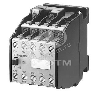 Контактор вспомогательный 64E DIN EN50011 6НО+4НЗ TAB коннектор катушка AC 110V 60Гц/AC 92V 50Гц - SIEMENS