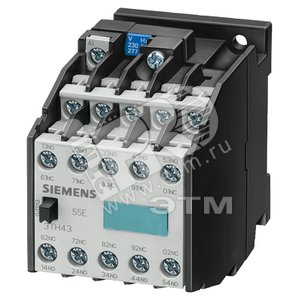 Контактор вспомогательный 62E DIN EN 50011 6НO+2НЗ винтовые зажимы AC 48V 50Гц/AC 58V 60Гц - SIEMENS