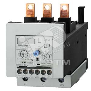 Реле перегрузки 160-630А для защиты электродвигателей типоразмер S10/S12 класс 5-30 монтаж на контактор шинное подсоединение винтовые зажимы