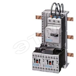 ФИДЕРНАЯ СБОРКА РЕВЕРСИВНОГО ПУСКА, AC 400V, ТИПОРАЗМЕР S00, 7..10 A, DC 24 V ВИНТОВЫЕ КЛЕММЫ, ТИП КООРДИНАЦИИ 1, IQ = 50 KA НА 60 ММ ШИННОМ АДАПТЕРЕ - SIEMENS