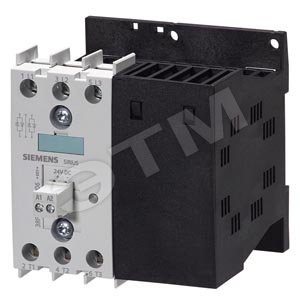 ПОЛУПРОВОДНИКОВЫЙ КОНТАКТОР 3RF2, 3Ф., AC53 16A  , 40 ГРАД. С, НОМ. РАБ. НАПРЯЖЕНИЕ 48-480V / НАПРЯЖЕНИЕ УПРАВЛЕНИЯ 24V DC , 2-Ф. УПРАВЛЕНИЕ, ,  МГН. КОММУТАЦИЯ, ВИНТОВЫЕ ЗАЖИМЫ - SIEMENS